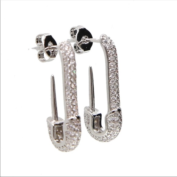 Safety Pin Earrings - Picture 2 of 7
